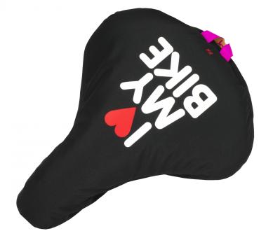 Liix Saddle Cover I Love My Bike black