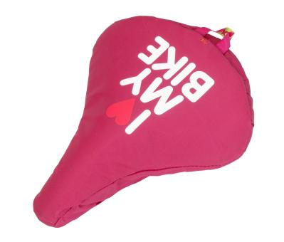 Liix Saddle Cover I Love My Bike pink