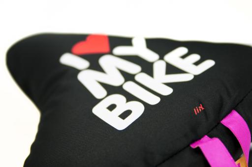 Liix Saddle Cover I Love My Bike black 2